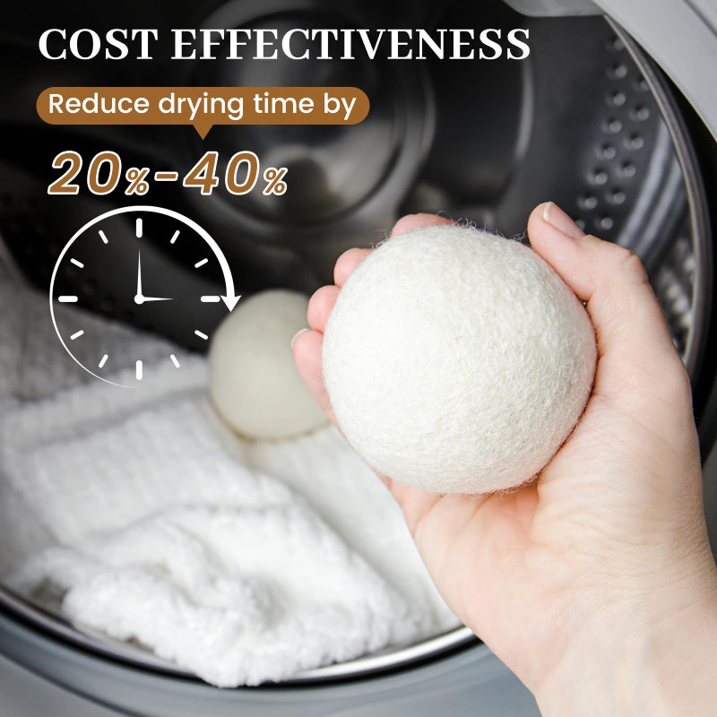 AltarreT Wool Dryer Balls Handmade 3 Pack XL, Laundry Dryer Lint Balls, Reusable New Zealand Wool Natural Fabric Softener Essentials, Replace Dryer Sheets, Wrinkles Free, Shorten Drying Time - Image 4